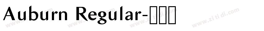 Auburn Regular字体转换